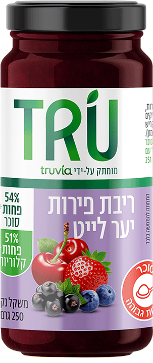 ריבת פירות יער לייט 250 גרם